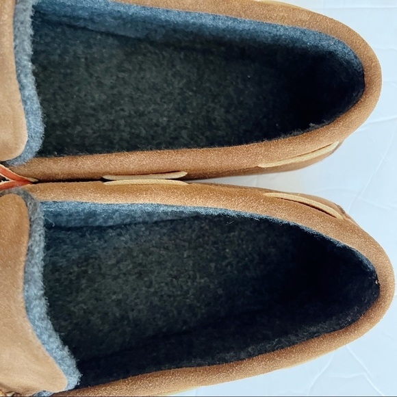 POLO RALPH LAUREN Suede Slip-On Fleece-Lined Moccasin Slipper Size 7D - Picture 4 of 14